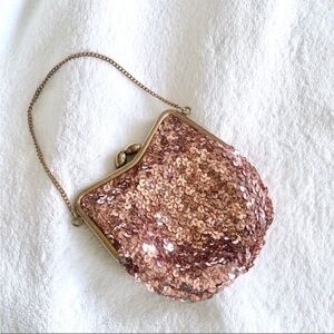 Vintage pink sequin purse